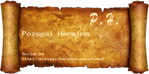 Pozsgai Hermina névjegykártya